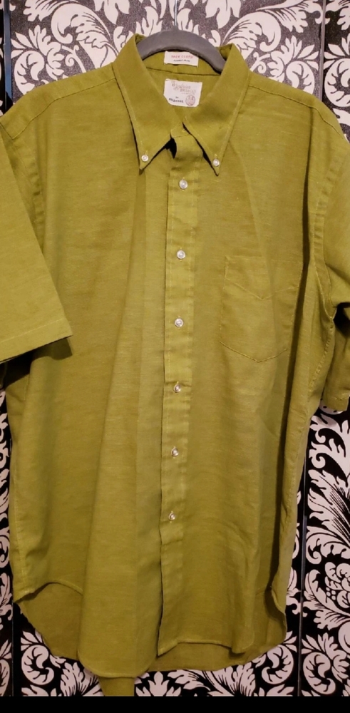 Vintage 50s rockabilly lime green button L